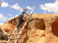 Climbing up to Tsankawi